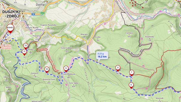 Trasa Pokrzywno - Duszniki Zdrój